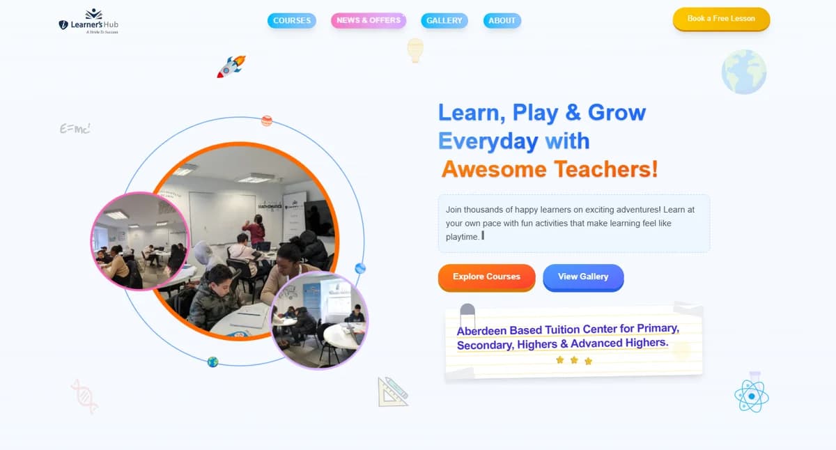 iLearner’s Hub website preview