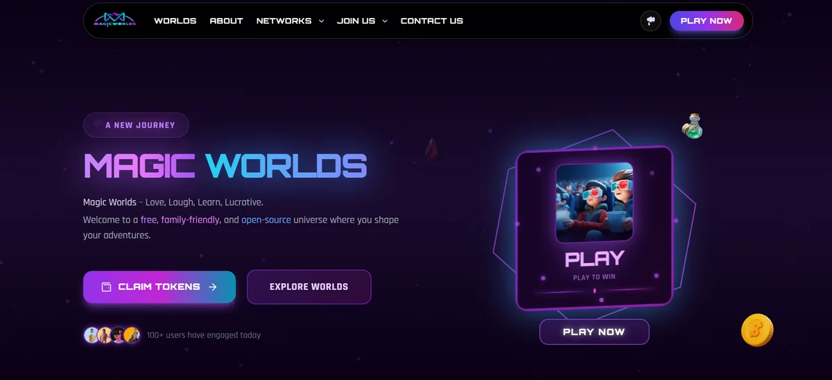 Magic World website preview